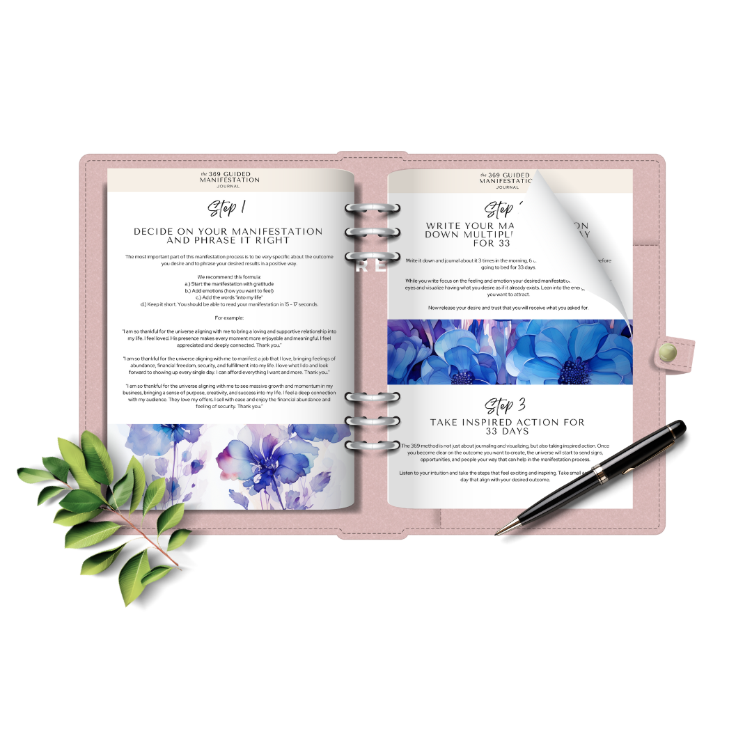 369 guided manifestation journal