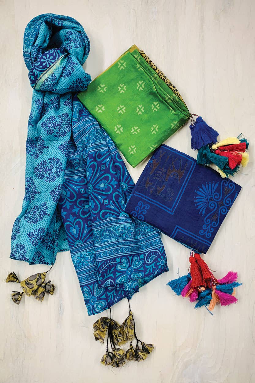 Recycled Silk Sari Scarves-Fair Trade!