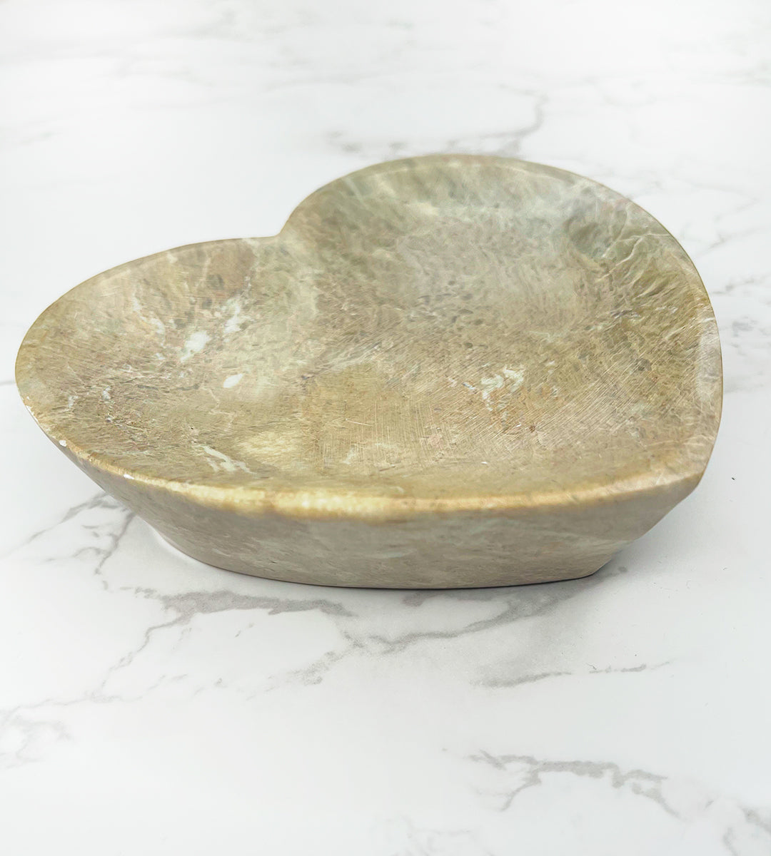 Heart Shaped Solid Marble Dish