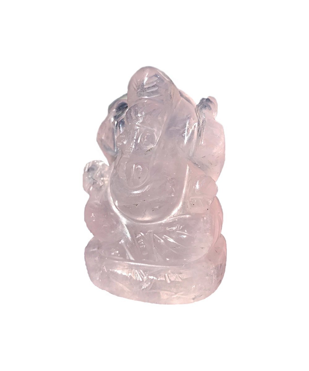 Rose Quartz Ganesha Statue - The Deva Shop