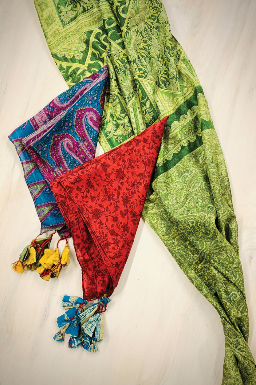 Recycled Silk Sari Scarves-Fair Trade!