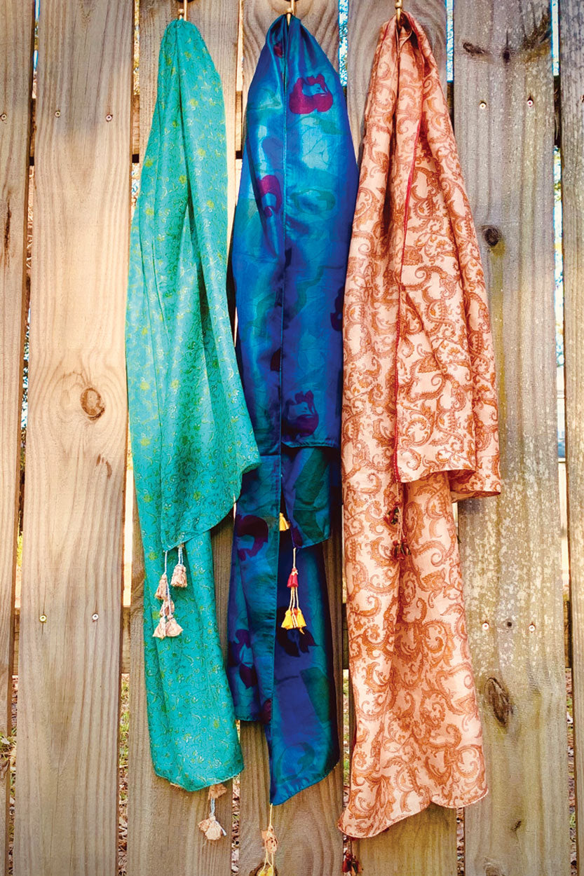 Recycled Silk Sari Scarves-Fair Trade!
