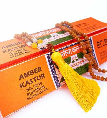 Amber Kastur with Mala - The Deva Shop