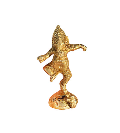 Brass Dancing Ganesha Statue - The Deva Shop