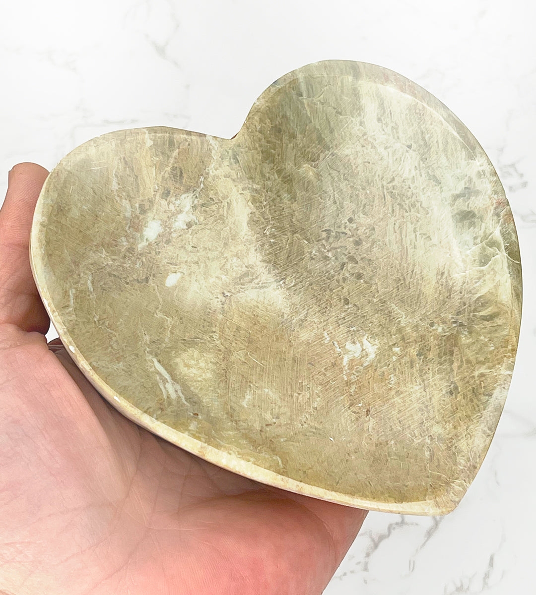 Heart Shaped Solid Marble Dish