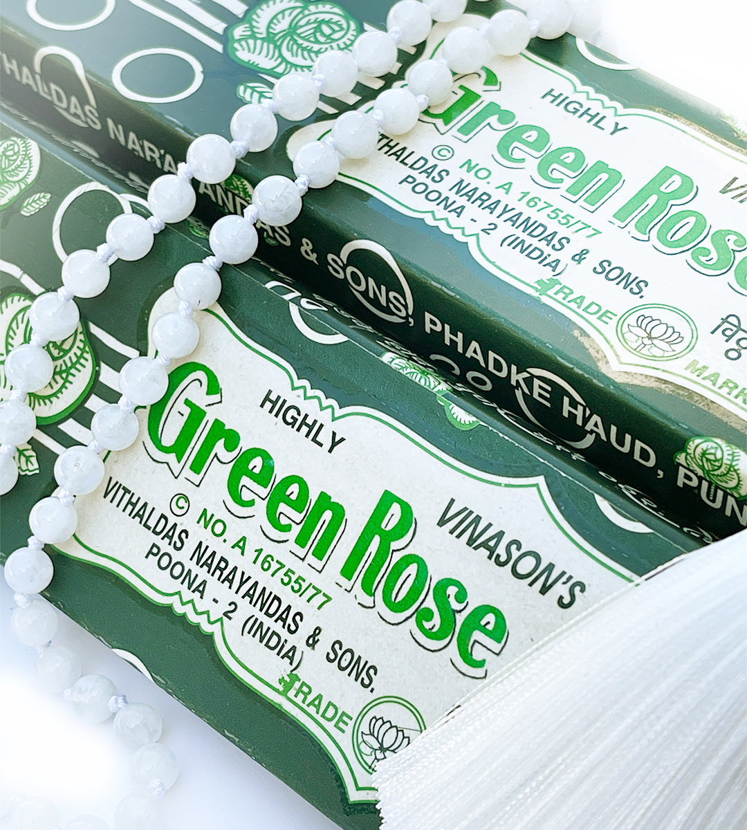 Green Rose Incense with Mala - The Deva Shop