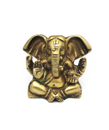 Medium Sized Brass Ganesha - The Deva Shop