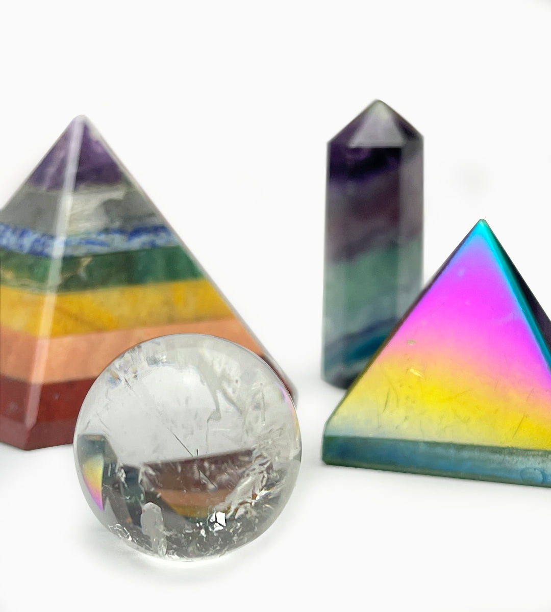 Crystal Pyramid with Crystal Sphere