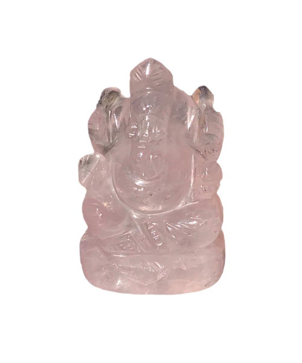 Rose Quartz Ganesha Statue - The Deva Shop