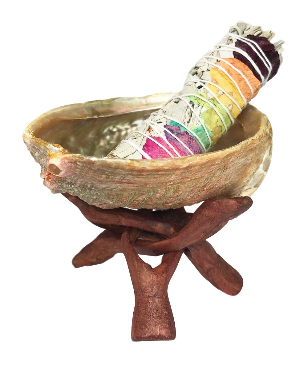 Wooden Tripod for Abalone Shell - The Deva Shop