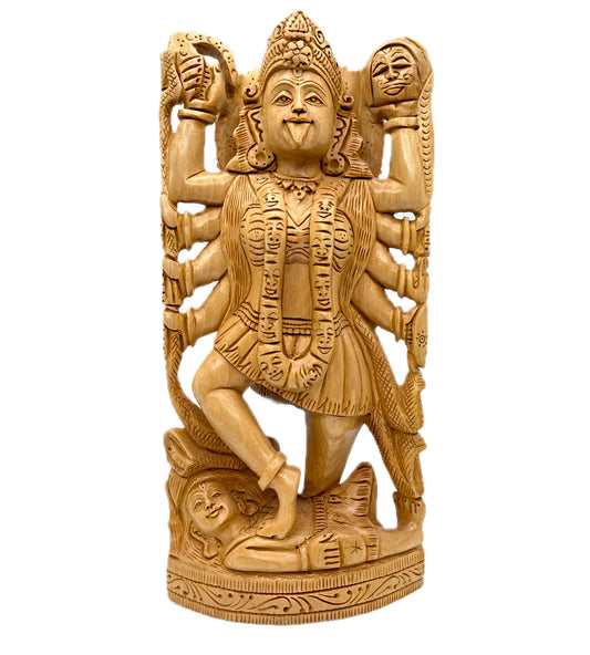 Hand Carved Wooden Kali Statue