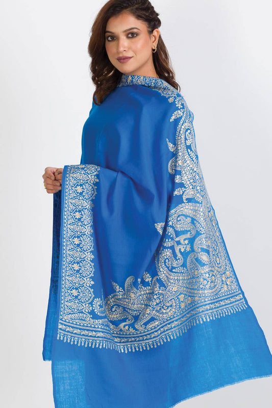 Geeta Embroidered Wool Shawl